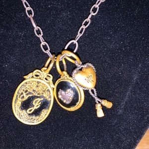 Waxing Poetic 3-charm Necklace.